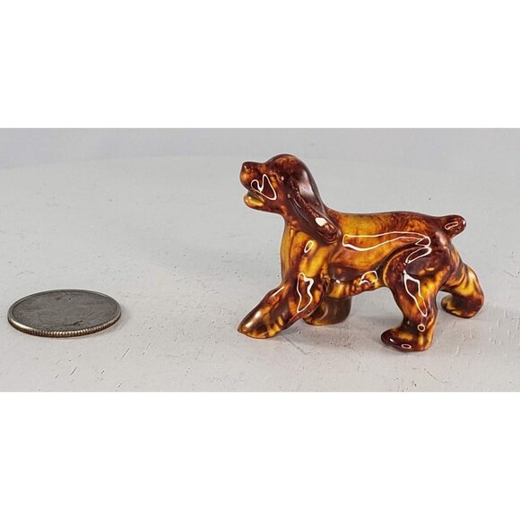 Hagen Renaker Copy? Test Color? Cocker Spaniel Dog Walking Red Orange - Picture 3 of 6